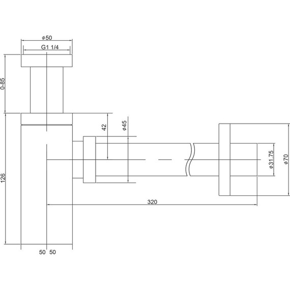 Сифон для умывальника Timo 959/00L - фото 2