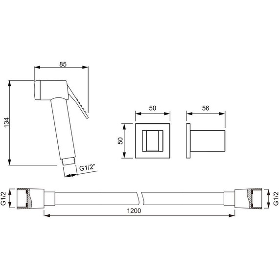 Гигиенический душ Timo SG-3054/03, чёрный - фото 2