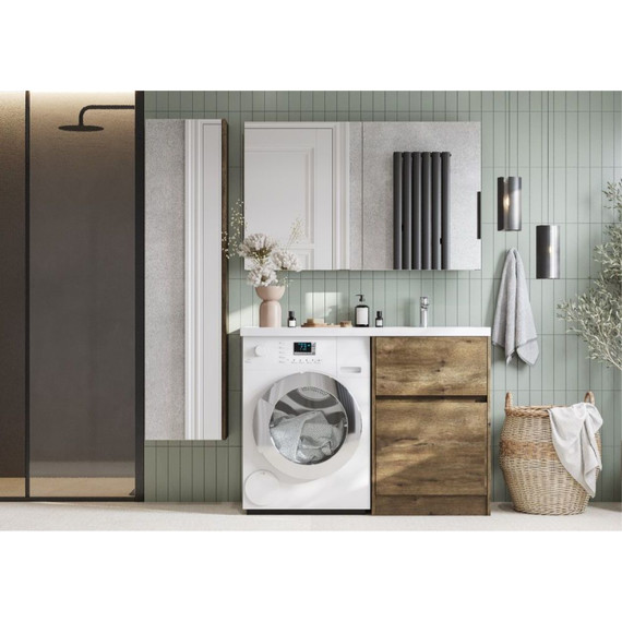 Тумба напольная с раковиной-столешницей Акватон Лондри 120 см 1A2669K1LHDR0 (раковина справа) дуб рустикальный - фото 8