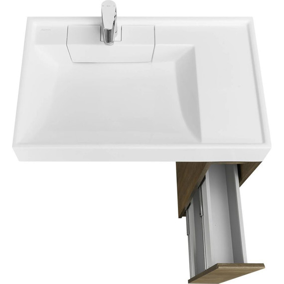 Тумба напольная с раковиной-столешницей Акватон Лондри 80 см 1A2671K1LHDY0, дуб кантри - фото 5