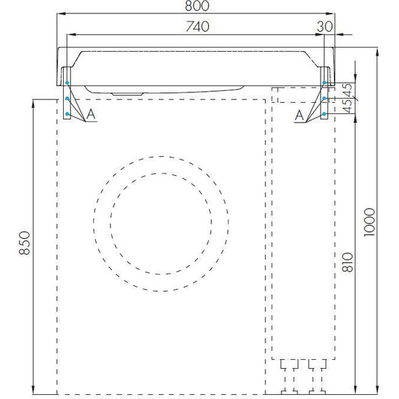 Тумба напольная с раковиной-столешницей Акватон Лондри 80 см 1A2671K1LHDR0, дуб рустикальный - фото 13