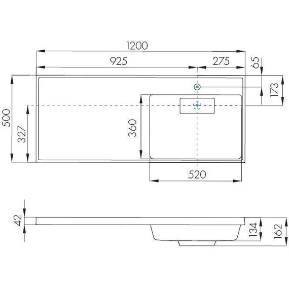 Тумба напольная с раковиной-столешницей Акватон Лондри 120 см 1A2669K1LHDR0 (раковина справа) дуб рустикальный - фото 12