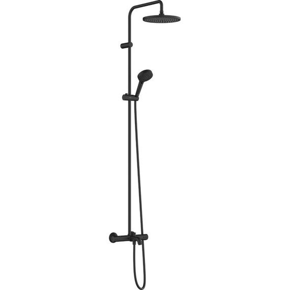 Душевая стойка с термостатом Hansgrohe Vernis Blend Showerpipe 240 1jet 26899670, черный матовый - фото 