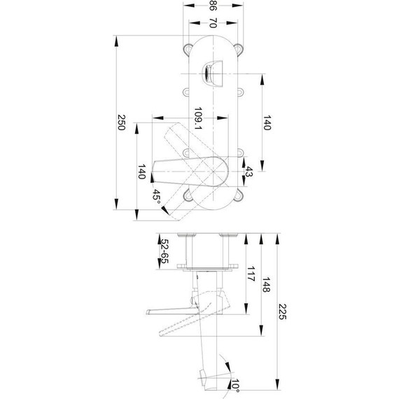 Смеситель для раковины настенный Cersanit Moduo 64096 - фото 11