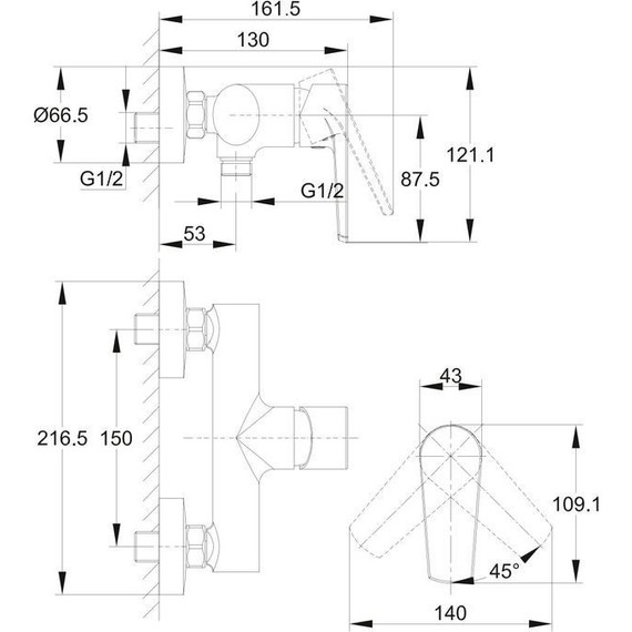 Смеситель для душа Cersanit Moduo 64099 - фото 11