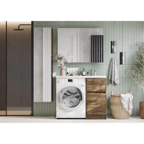 Тумба напольная с раковиной-столешницей Акватон Лондри 105 см 1A2670K1LHDR0 (раковина справа) дуб рустикальный - фото 8