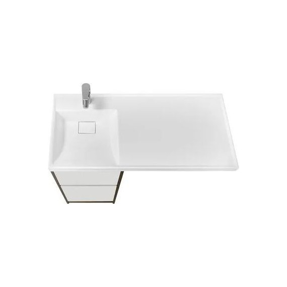 Тумба напольная с раковиной-столешницей Акватон Лондри 105 см 1A2670K2LHDY0 (раковина слева) дуб кантри/белый - фото 5