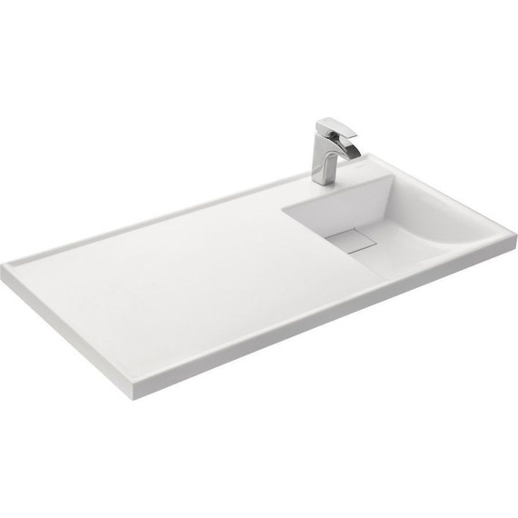 Тумба напольная с раковиной-столешницей Акватон Лондри 105 см 1A2670K1LHDR0 (раковина справа) дуб рустикальный - фото 3