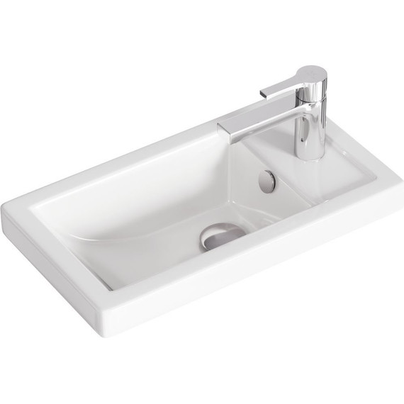 Тумба подвесная с раковиной Aqwella Urban 45 см URB0145W, белый глянцевый, Цвет фасада: белый - фото 6