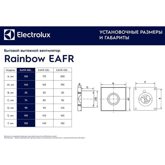Вентилятор вытяжной Electrolux Rainbow EAFR-100 silver - фото 6