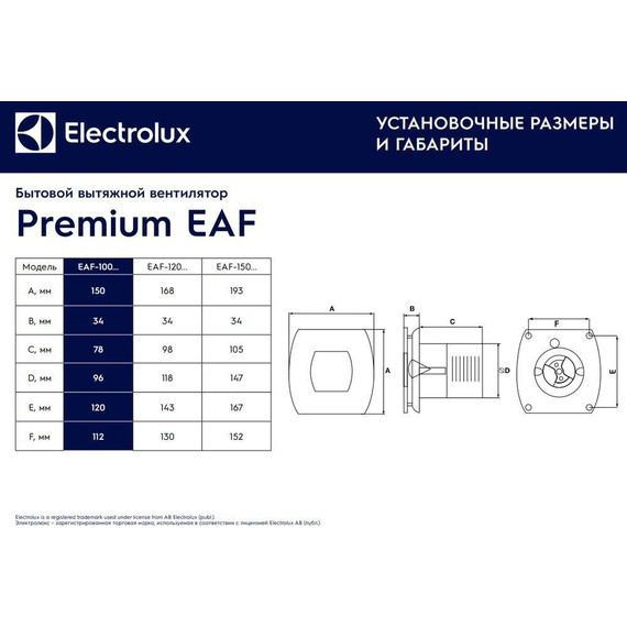 Вентилятор вытяжной с таймером и гигростатом Electrolux Premium EAF-100TH - фото 6