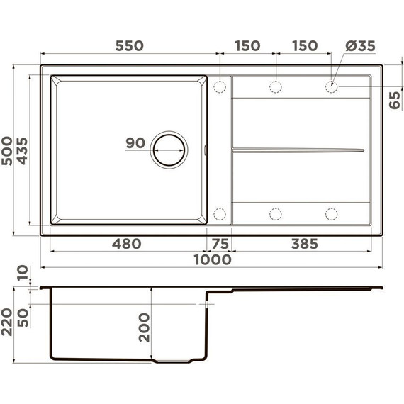 Кухонная мойка Omoikiri Sumi 100A WH 4997108, белый, Цвет производителя: белый - фото 2