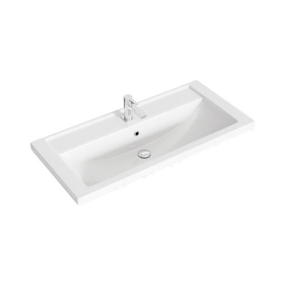 Тумба подвесная с раковиной Aqwella Urban 100 см URB0110W, белый глянцевый, Цвет фасада: белый - фото 5