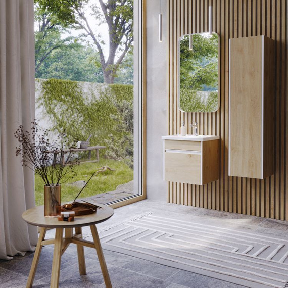 Пенал подвесной Aqwella Urban 35 см URB0535DD, дуб давос - фото 10