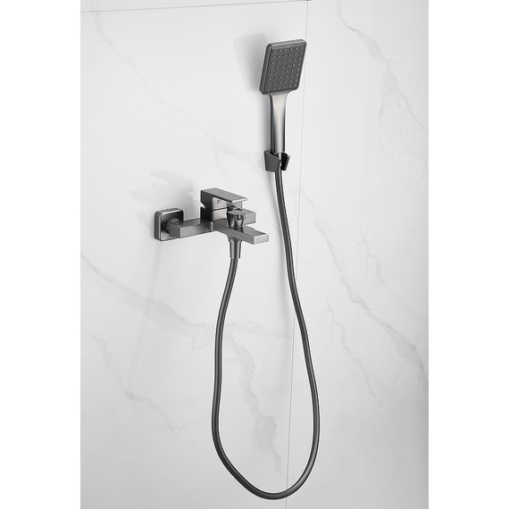 Смеситель для ванны Belz B60613-3, графит, Цвет производителя: оружейная сталь - фото 2