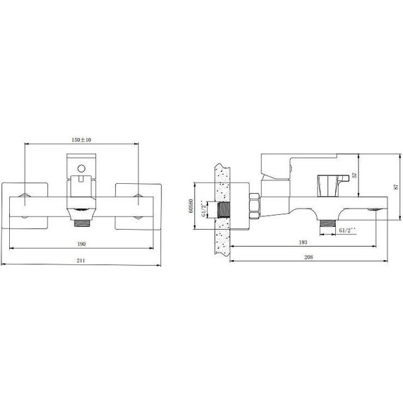 Смеситель для ванны Belz B60613, Цвет производителя: хром - фото 3