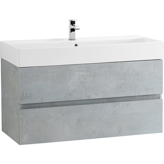 Тумба подвесная с раковиной Cezares MOLVENO 46-80-2C-SO-BET 80 см (раковина CZR-MIL-80-LVB), Beton - фото 2