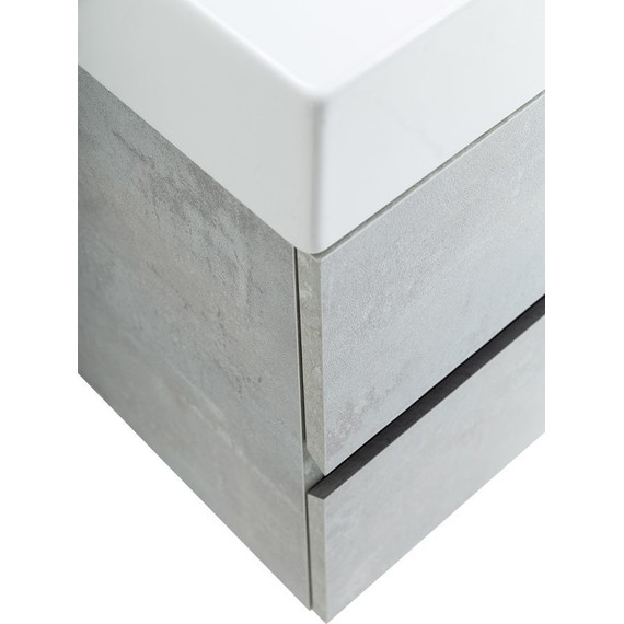 Тумба подвесная с раковиной Cezares MOLVENO 46-80-2C-SO-BET 80 см (раковина CZR-MIL-80-LVB), Beton - фото 8