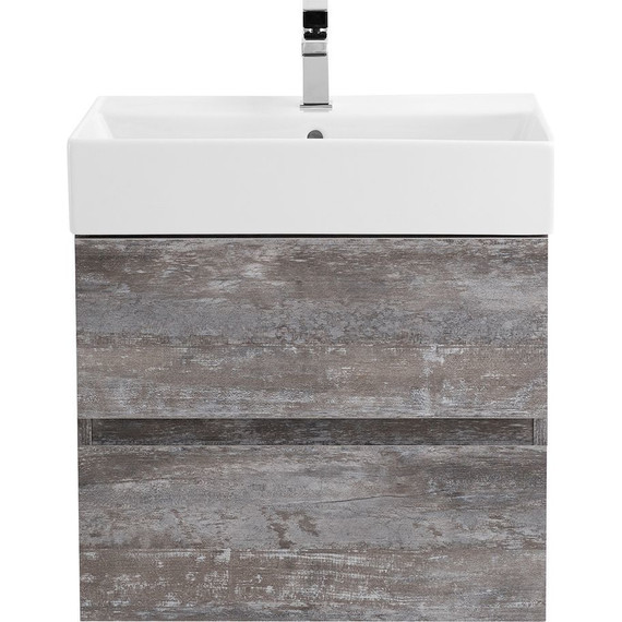 Тумба подвесная с раковиной Cezares MOLVENO 46-60-2C-SO-LG 60 см, Legno Grigio - фото 