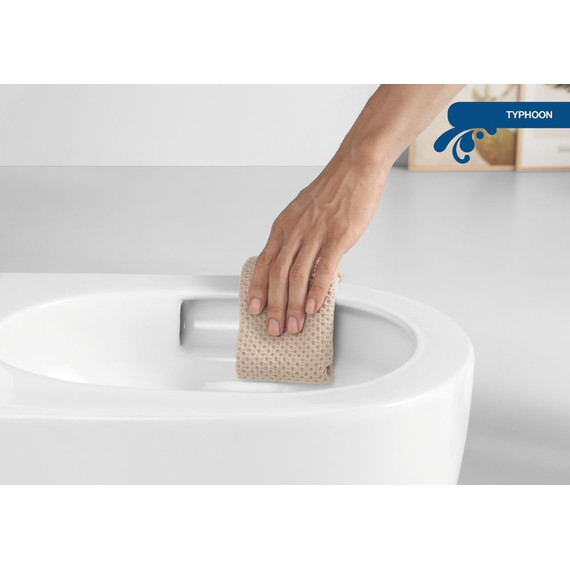 Унитаз подвесной безободковый Sole Typhoon (смыв торнадо) с тонкой крышкой микролифт - фото 5