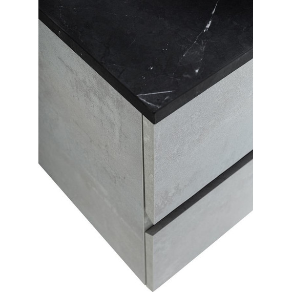 Тумба подвесная со столешницей Cezares MOLVENO 46-80-2C-SO-BET 80 см, Beton/Marmo Nero Opaco - фото 9