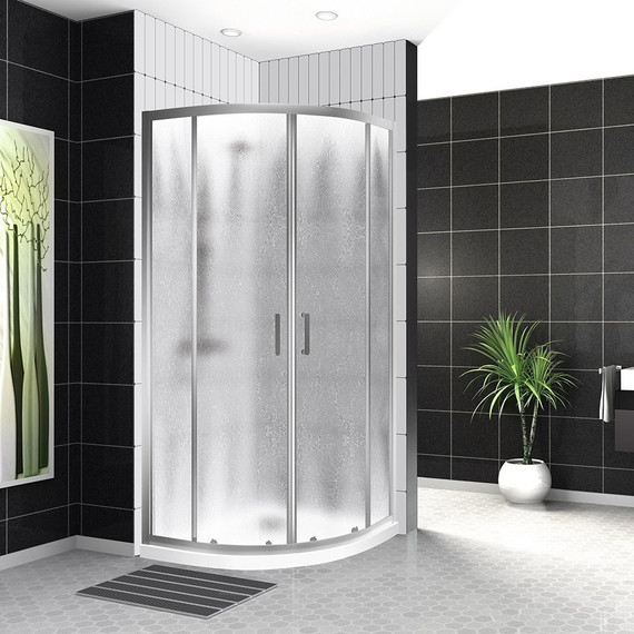Душевое ограждение BelBagno 90х90 см UNO-195-R-2-90-CH-CR, хром/шиншилла - фото 