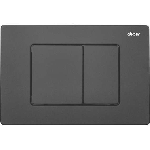 Кнопка смыва Abber AC0120MB, черный матовый - фото 