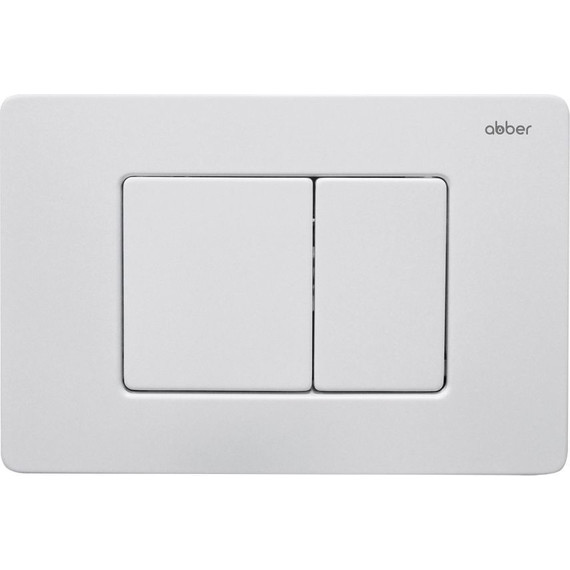 Кнопка смыва Abber AC0120MW, белый матовый - фото 