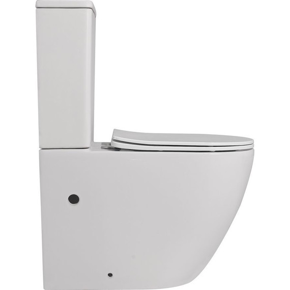 Унитаз-компакт безободковый Abber Bequem AC1110 с крышкой микролифт - фото 2