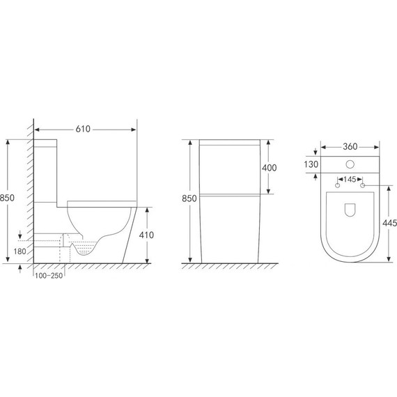 Унитаз-компакт безободковый Abber Bequem AC1112 с крышкой микролифт, Цвет производителя: белый - фото 11