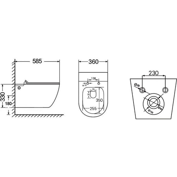 Унитаз подвесной безободковый импульсный Abber Bequem AC1105P с крышкой микролифт - фото 11