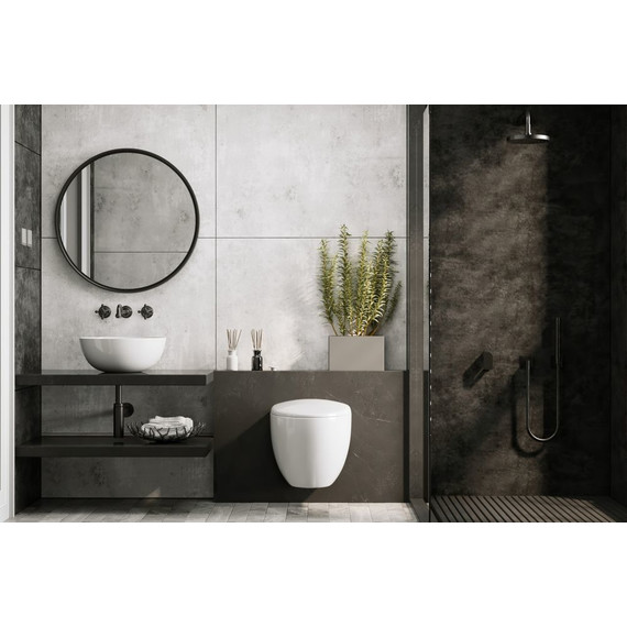 Унитаз подвесной безободковый импульсный Abber Bequem AC1107P с крышкой микролифт - фото 5