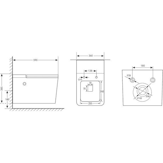Унитаз подвесной безободковый импульсный Abber Rechteck AC1202P с крышкой микролифт - фото 12