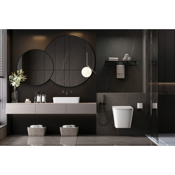 Унитаз подвесной безободковый импульсный Abber Rechteck AC1202P с крышкой микролифт - фото 10