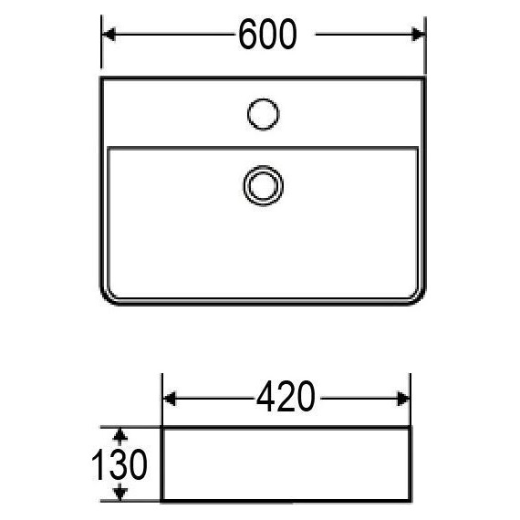 Раковина-чаша Azario 60 см AZ-2173 SP - фото 4