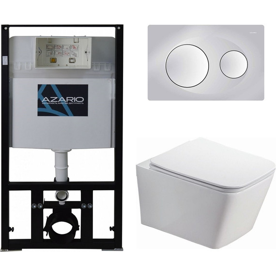 Инсталляция с подвесным безободковым унитазом Azario Nova AZ-8010-1000+AZ-8200-0011+AZ-2216 SP - фото 