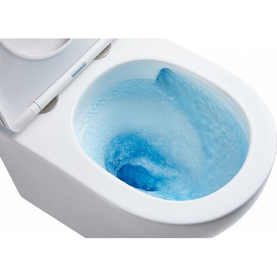 Унитаз подвесной безободковый Azario Teramo AZ-0053-UQ с крышкой микролифт (Система смыва торнадо) - фото 7