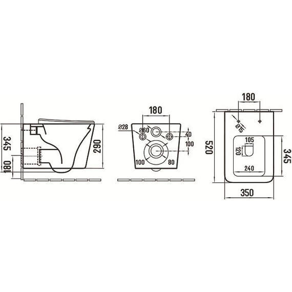 Унитаз подвесной CeramaLux Rimless 5170MH с крышкой микролифт, светло-серый матовый - фото 3