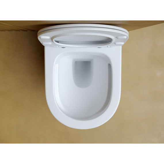 Унитаз подвесной Ceramicanova Balearica Rimless CN6000MW с тонкой крышкой микролифт, белый матовый - фото 4