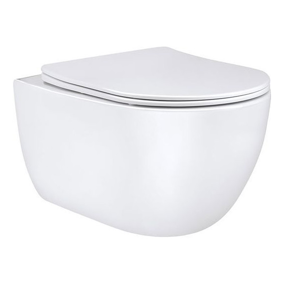 Унитаз подвесной безободковый Vincea Evo VT1-34 с крышкой микролифт, Цвет производителя: белый - фото 