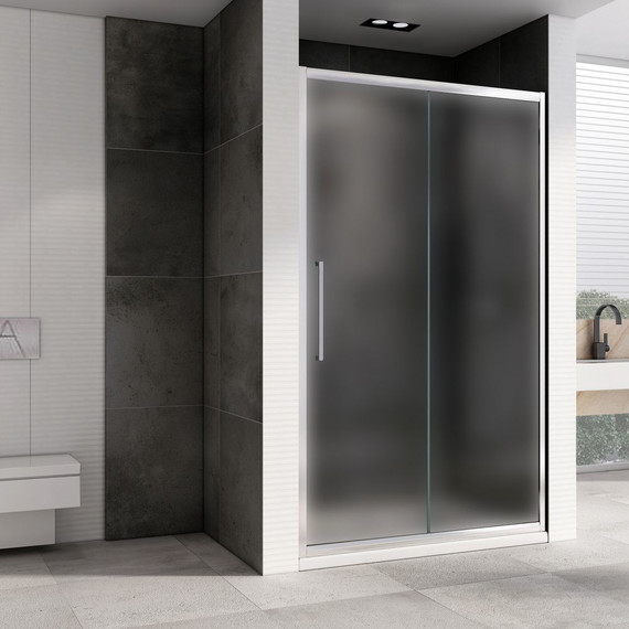 Душевая дверь Abber Schwarzer Diamant 150 см AG30150MH, хром/матовое - фото 2