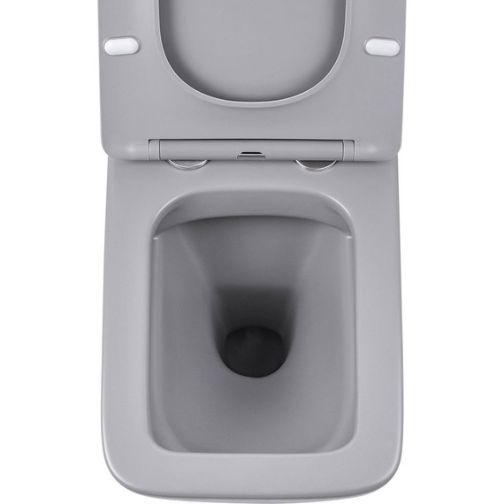 Унитаз подвесной безободковый Vincea Q-Line VT1-12MG с крышкой микролифт, серый матовый, Цвет производителя: серый - фото 7