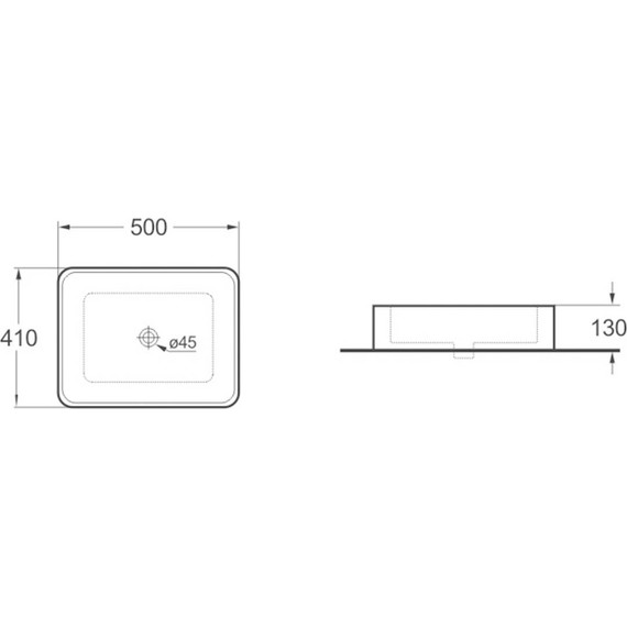 Раковина-чаша Vincea 50 см VBS-105MG, серый матовый - фото 2