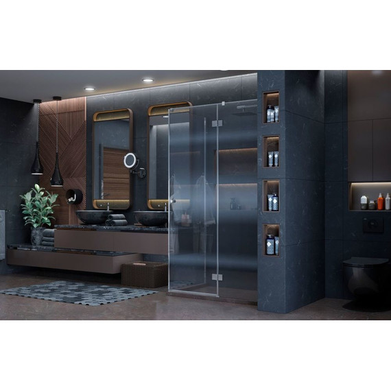 Душевое ограждение Ambassador Diamond 120x80 см 12011104R R, хром/прозрачное - фото 4