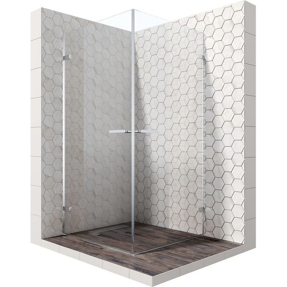 Душевое ограждение Ambassador Abner 100x100 см 10011106 (стекло 8 мм) хром/прозрачное - фото 