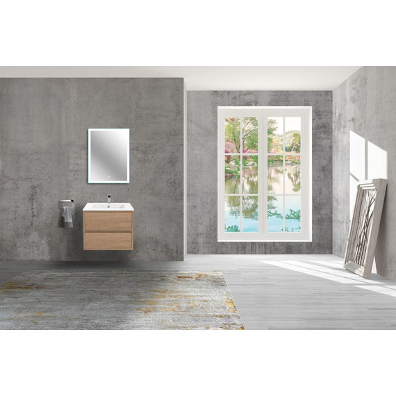 Тумба подвесная с раковиной Vincea Gio 60 см VMC-2G600NO, натуральный дуб - фото 3