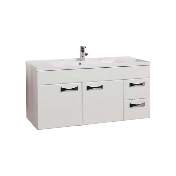 Тумба подвесная с раковиной Акватон Диор 120 см 1A110601DR010, белый - фото 