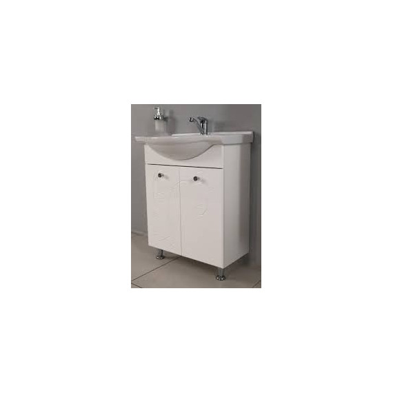 Тумба напольная с раковиной Акватон ЛИАНА 60 см 1A1631K0LL010, белый - фото 5