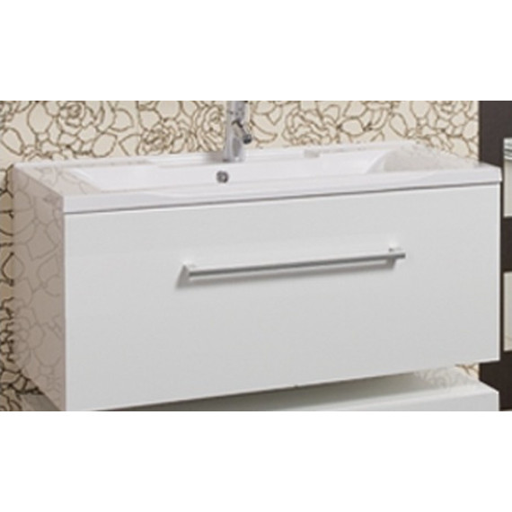 Тумба подвесная с раковиной Акватон Мадрид 100М см 1A126901MA010, белый - фото 7