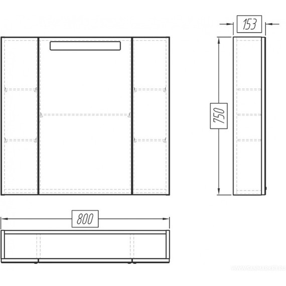 Зеркало-шкаф Акватон Мадрид 80М см 1A175202MA010 - фото 4